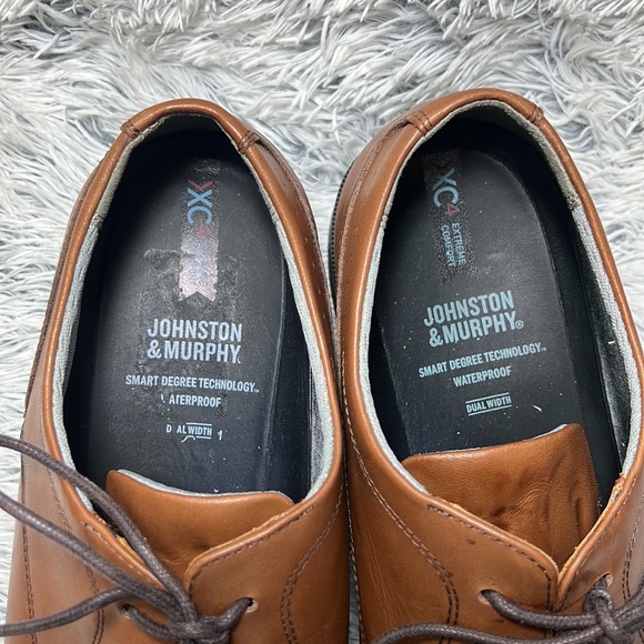Johnston & Murphy Sz 13 Brown Leather Dress Shoes - Picture 8 of 13